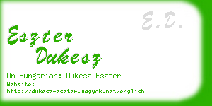 eszter dukesz business card